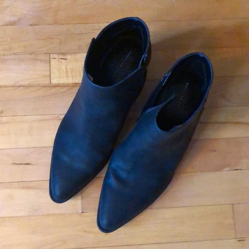 American Eagle black faux leather ankle boots